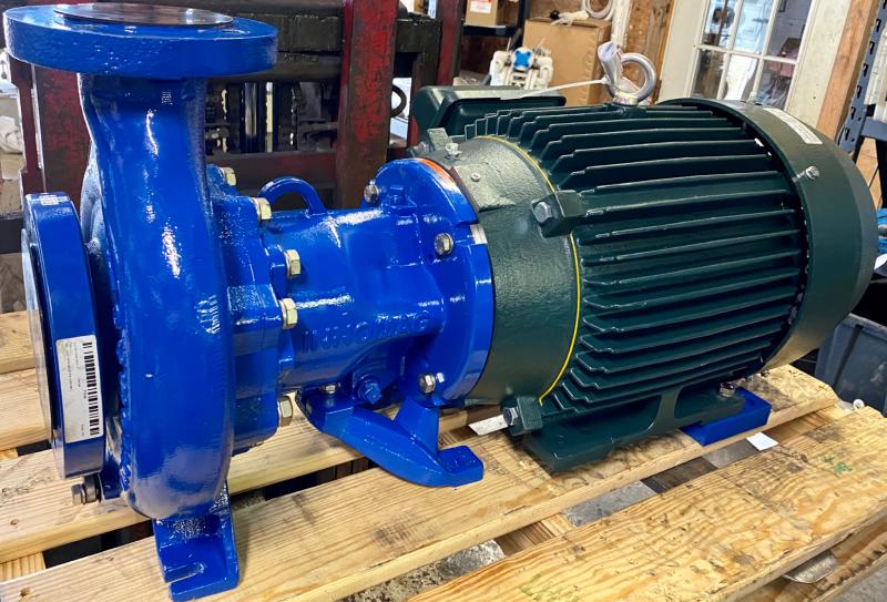 ETFE-lined INNOMAG 4x3-8 close-coupled pump with a Toshiba 30HP Motor